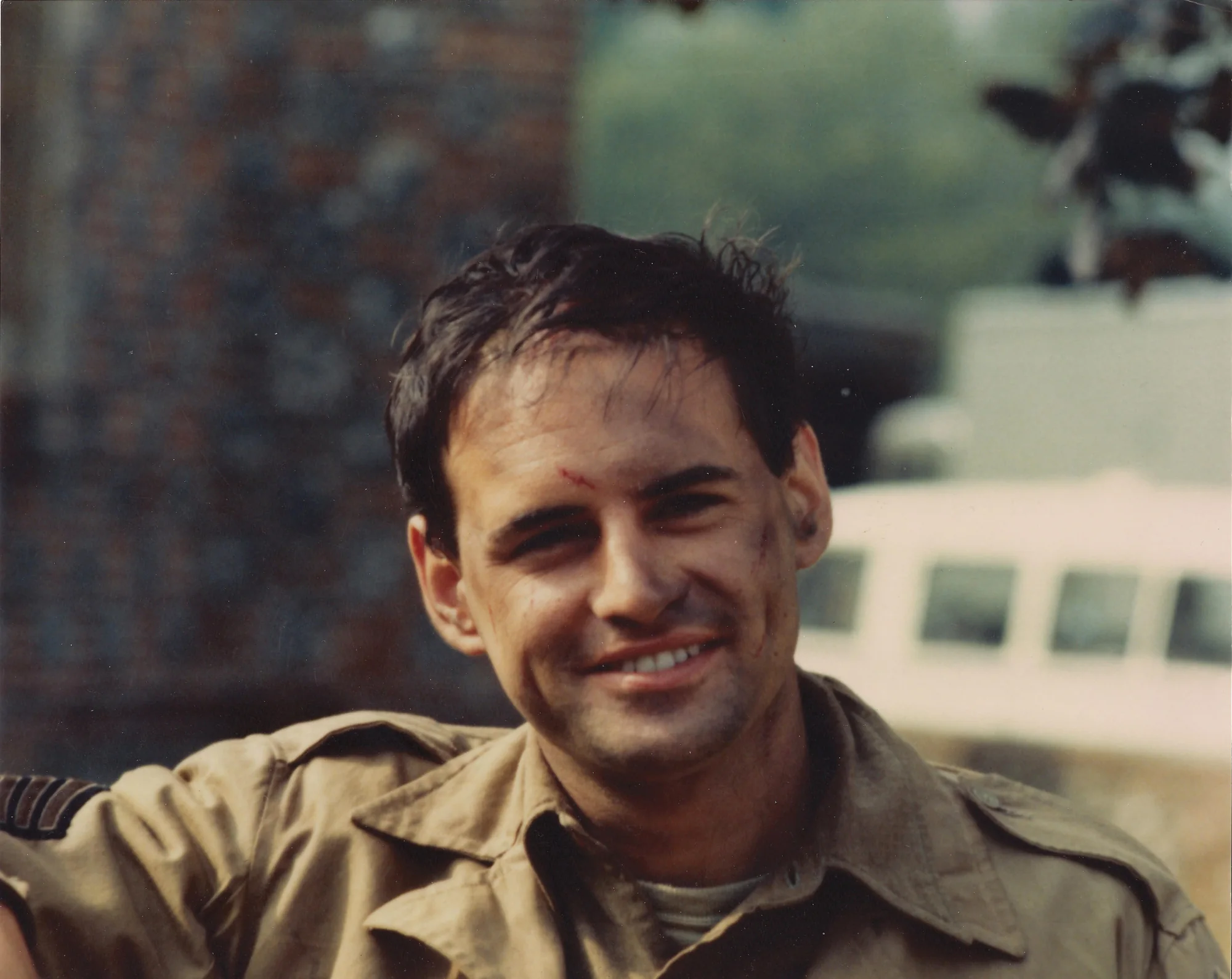 Anthony Forrest as Sgt. Hayley behind the scenes of The Eagle Has Landed
