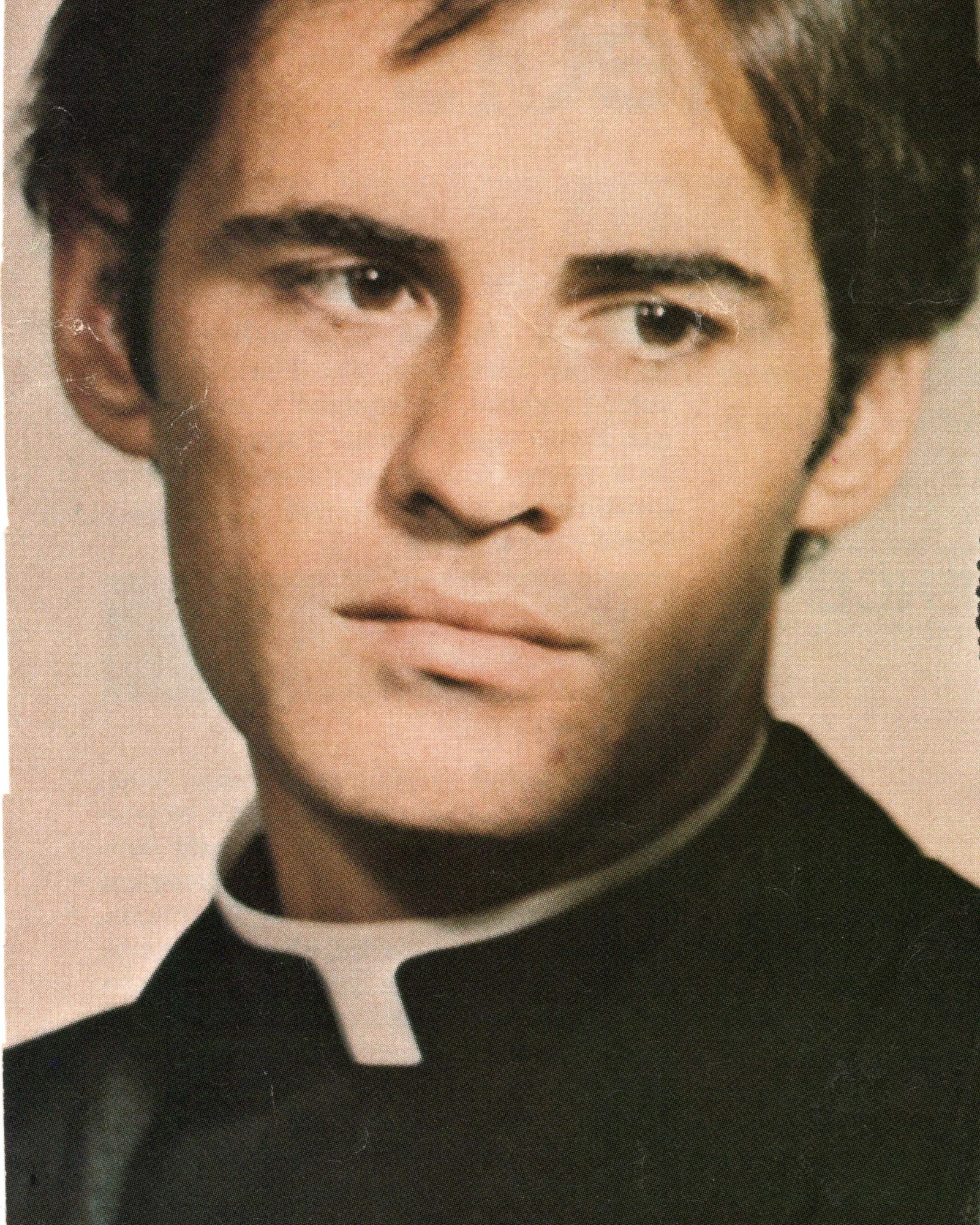 Anthony Forrest in a priest's collar as Thomas in Nasty Habits